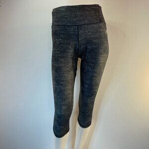 Adidas Women's Charcoal Cropped Leggings - Size S (8-10)